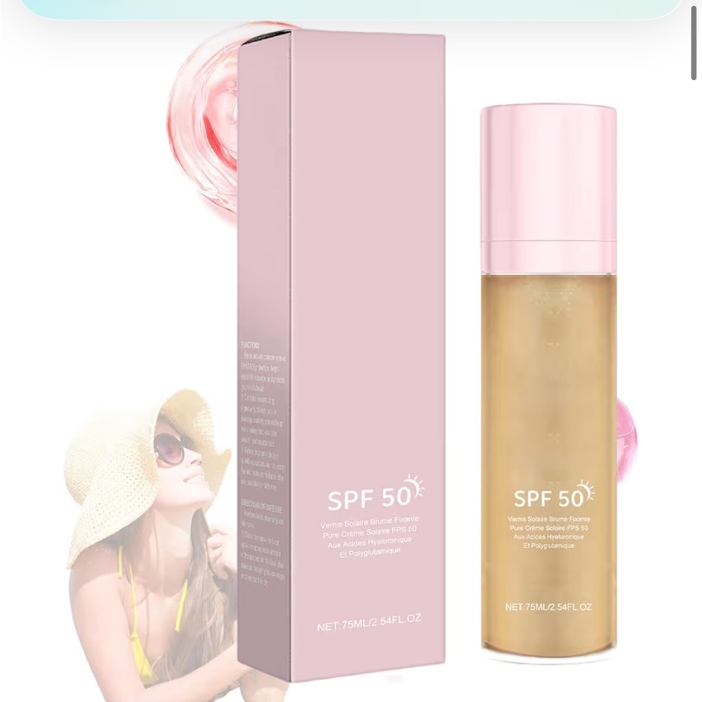 SALE‼️SPF 50+ Face Suncreen Mist with Pink Cap